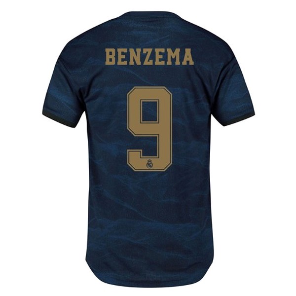 Camiseta Real Madrid NO.9 Benzema Segunda equipo 2019-20 Azul